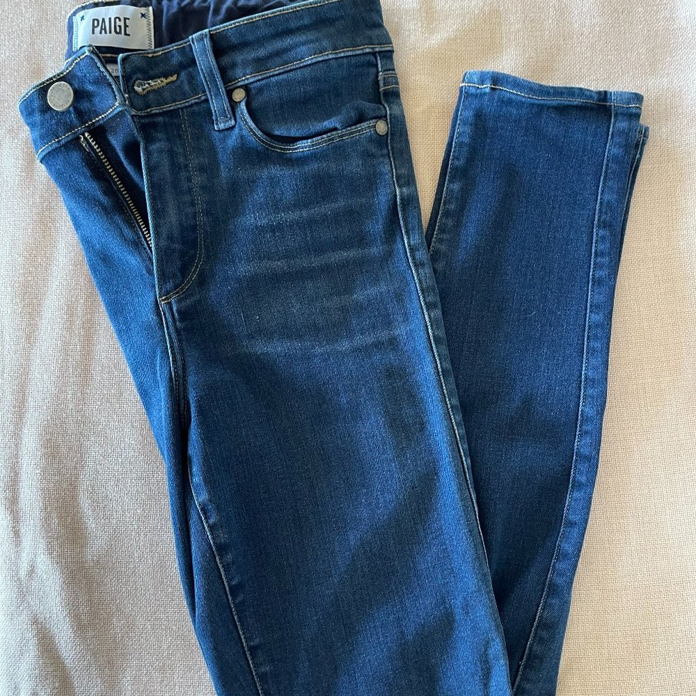 Paige Hoxton Ultra Skinny Medium Wash Blue Jeans